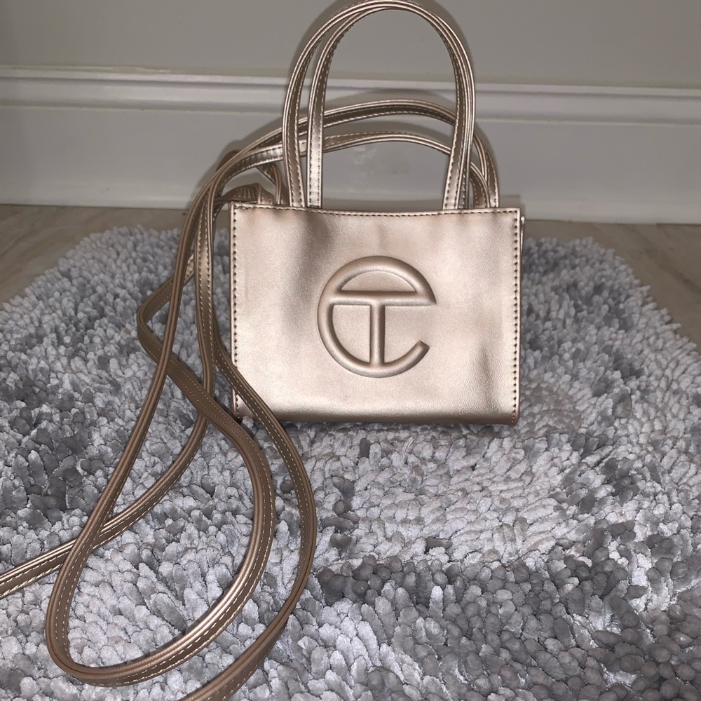 Authentic Telfar Small Bronze Shopping Bag